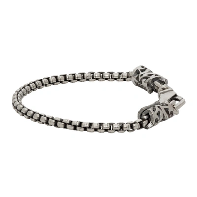 Shop Emanuele Bicocchi Silver Tubular Chain Bracelet