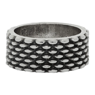 Shop Emanuele Bicocchi Silver Decorated Band Ring