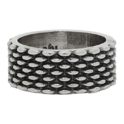 Shop Emanuele Bicocchi Silver Decorated Band Ring