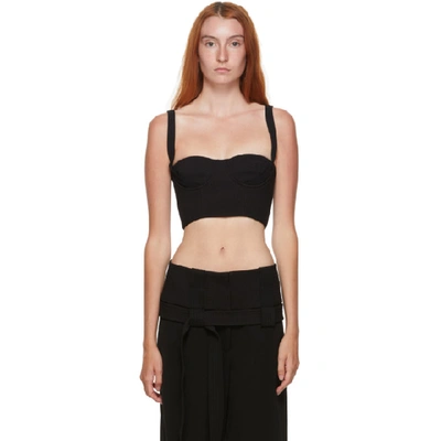 Shop Dion Lee Black Bustier Tank Top