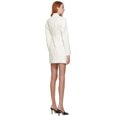 Shop Dion Lee White Frame Blazer Dress In Ivory
