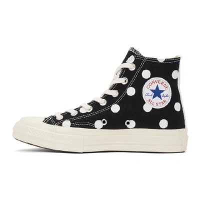 Shop Comme Des Garçons Play Black Converse Edition Polka Dot Heart Chuck 70 High Sneakers