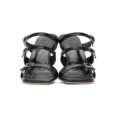 Shop By Far Black Malene Heeled Sandals In Bl Black