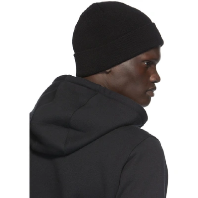 Shop Norse Projects Black Merino Wool Norse Top Beanie