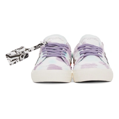 Shop Off-white White And Purple Vulcanized Low Sneakers In Tiedyelilac