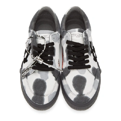 Shop Off-white White Tie-dye Vulcanized Low Sneakers In Tiedyeblack