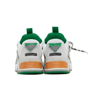 Shop Off-white Grey And Green Arrow Skate Sneakers In White/green