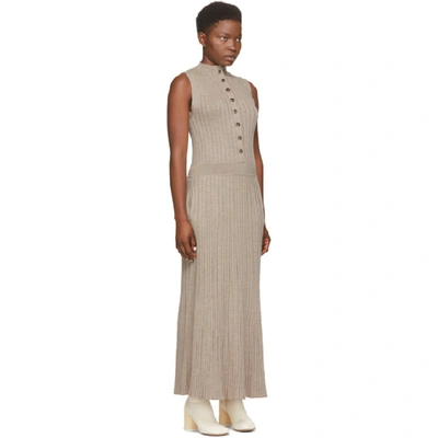 Shop Loulou Studio Beige Wool Arborea Dress