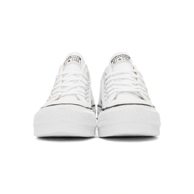 Shop Converse White Leather Chuck Taylor All Star Lift Platform Sneakers