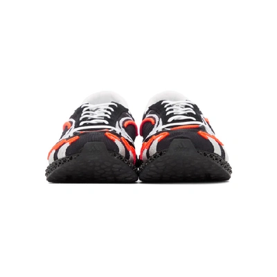 Shop Y-3 Black & Orange Runner 4d Sneakers In Black/solor