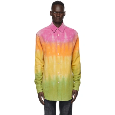 Shop The Elder Statesman Multicolor Gradient Bloomsland Shirt In A981 Multi