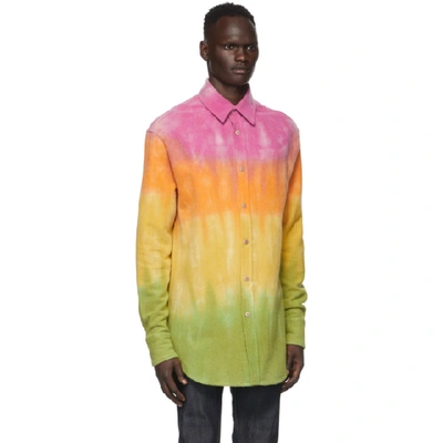 Shop The Elder Statesman Multicolor Gradient Bloomsland Shirt In A981 Multi
