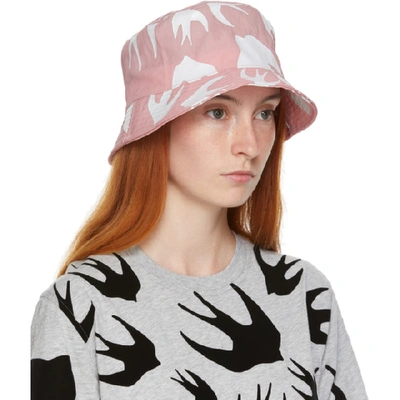 Shop Mcq By Alexander Mcqueen Mcq Alexander Mcqueen Pink Mcq Swallow Bucket Hat In 6035 Pink