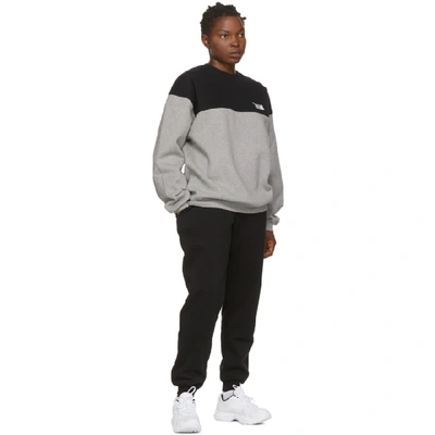 Shop Vetements Black And Grey Cut Up Logo Sweatshirt In Black / Gre