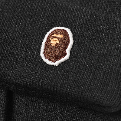 Shop A Bathing Ape One Point Ape Head Knit Cap In Black