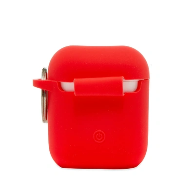 Shop Palm Angels Airpods Case In Red