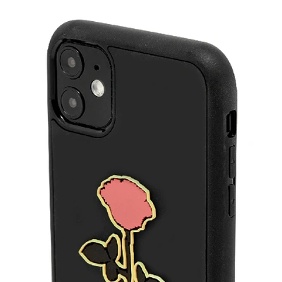 Shop Palm Angels Rose Iphone 11 Case In Black