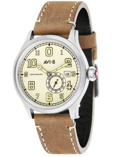 Shop Avi-8 Tan Flyboy Centenary Watch