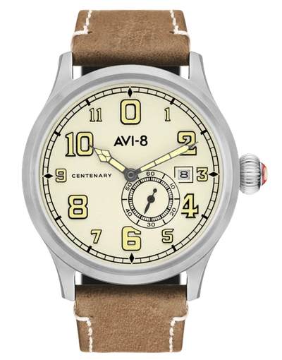 Shop Avi-8 Tan Flyboy Centenary Watch