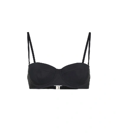 Shop Dolce & Gabbana Balconette Bikini Top In Black