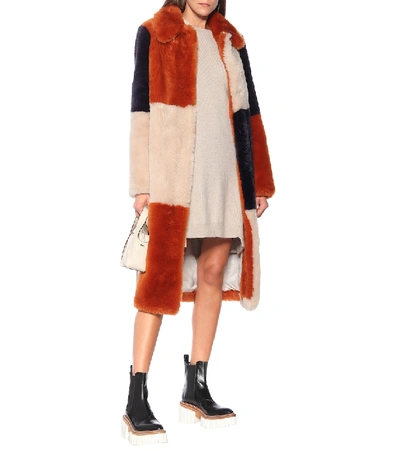 Shop Stella Mccartney Adalyn Faux Fur Coat In Neutrals