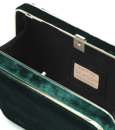 Shop Hunting Season The Square Compact Velvet Box Clutch In Green