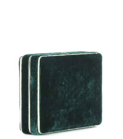 Shop Hunting Season The Square Compact Velvet Box Clutch In Green