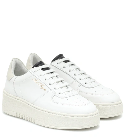 Shop Axel Arigato Orbit Leather Sneakers In White
