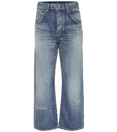 Shop Saint Laurent '70s High-rise Straight Jeans In Blue