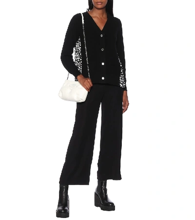 Shop Sacai Leopard-dot Cardigan In Black