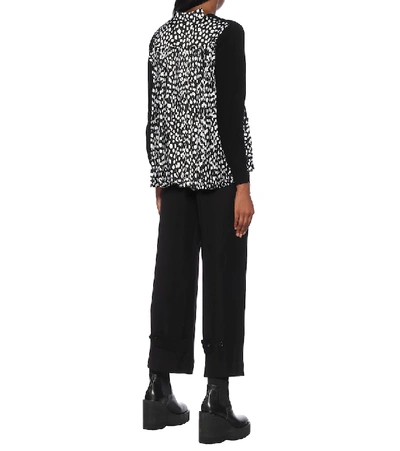 Shop Sacai Leopard-dot Cardigan In Black