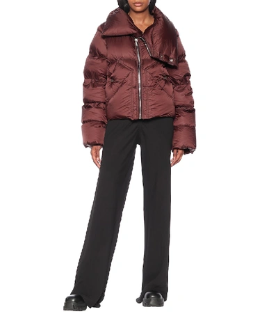 Shop Rick Owens Mountain Duvet Puffer Jacket In Red