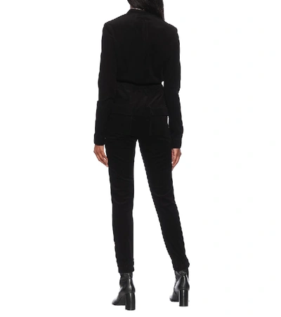 Shop Rick Owens Cord Cotton Jumpsuit In Black