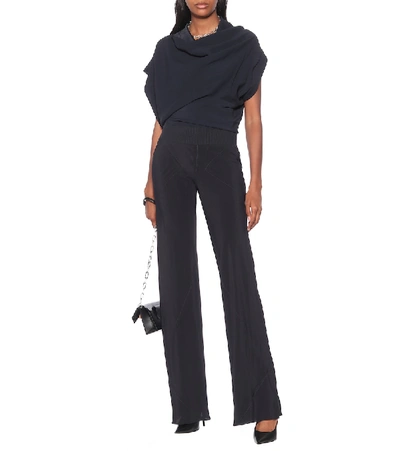 Shop Rick Owens Forever Bias High-rise Flared Pants In Black