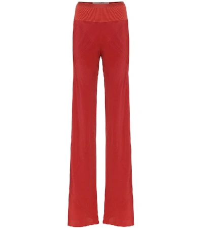 Shop Rick Owens Forever Bias Elongated Pants In Red