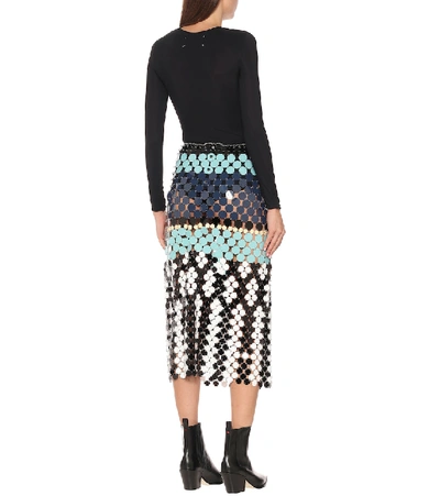 Shop Paco Rabanne Embellished Midi Skirt In Multicoloured
