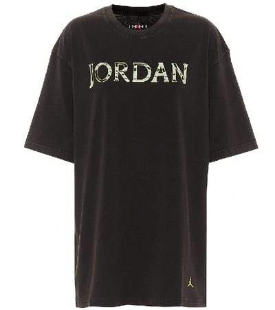 Shop Nike Jordan Utility Cotton-jersey T-shirt In Black
