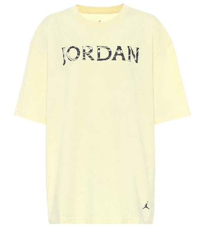 Shop Nike Jordan Utility Cotton-jersey T-shirt In Yellow