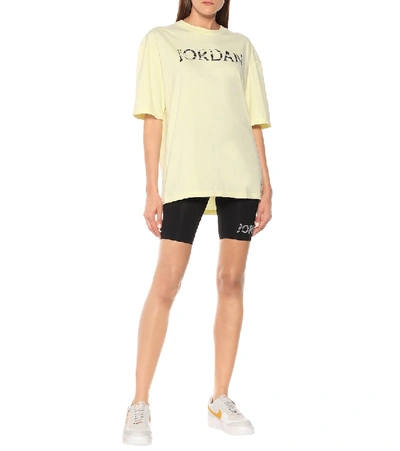 Shop Nike Jordan Utility Cotton-jersey T-shirt In Yellow