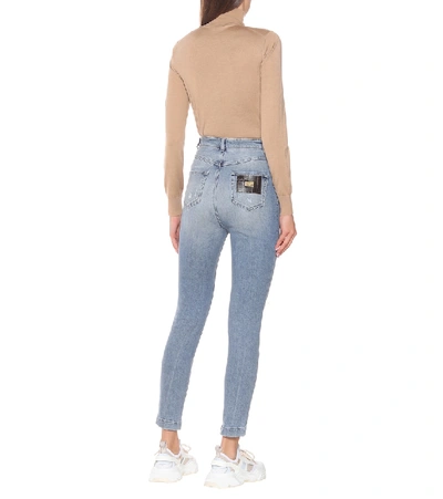 Shop Dolce & Gabbana Audrey High-rise Slim Fit Jeans In Blue