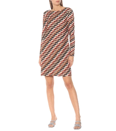 Shop Missoni Zigzag Knit Dress In Multicoloured