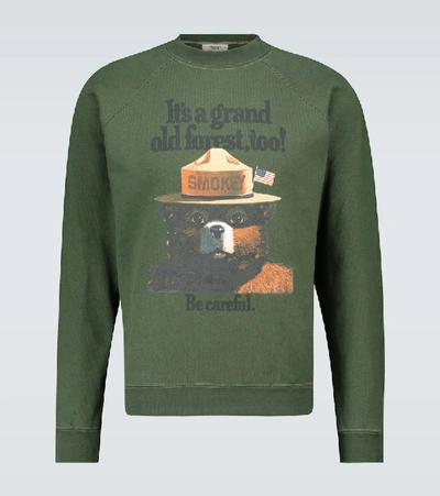Shop Phipps Smokey Bear Graphic Sweatshirt In Green