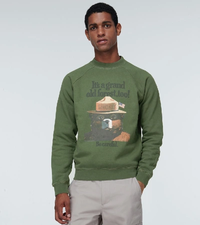 Shop Phipps Smokey Bear Graphic Sweatshirt In Green