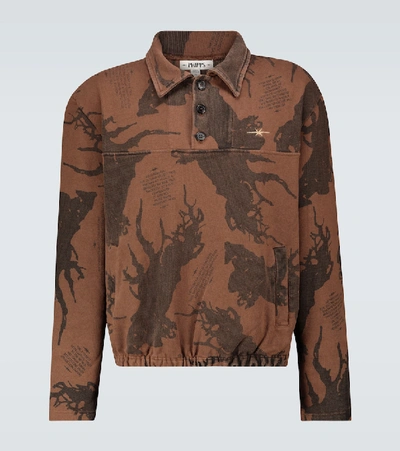 Shop Phipps Methuselah Sweatshirt With Collar In Brown