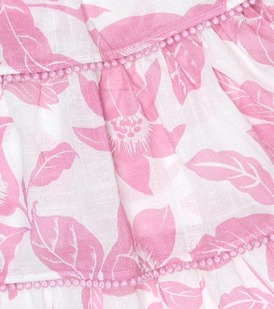 Shop Zimmermann Bells Floral Cotton Dress In Pink