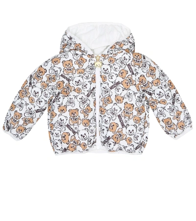 Shop Moschino Baby Printed Jacket In White