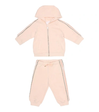 Shop Chloé Baby Cotton-jersey Tracksuit In Pink