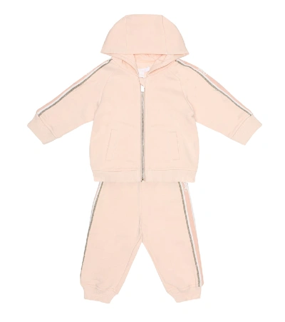 Shop Chloé Baby Cotton-jersey Tracksuit In Pink