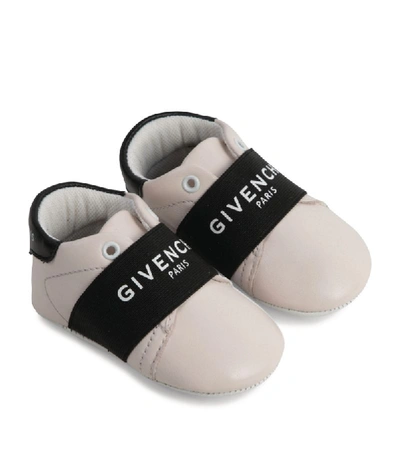Shop Givenchy Kids Leather Logo Booties