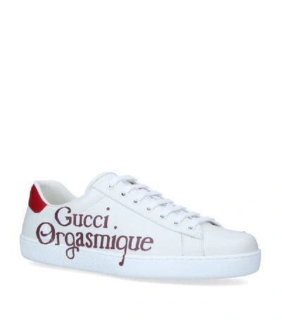 Shop Gucci Leather Orgasmique Sneakers